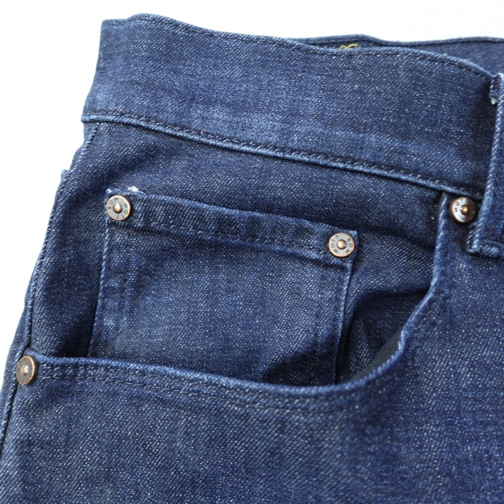 Mott and Bow Straight Crosby Jeans Mens 36 Blue Denim Stretch Dark Wash Pants - Picture 6 of 16